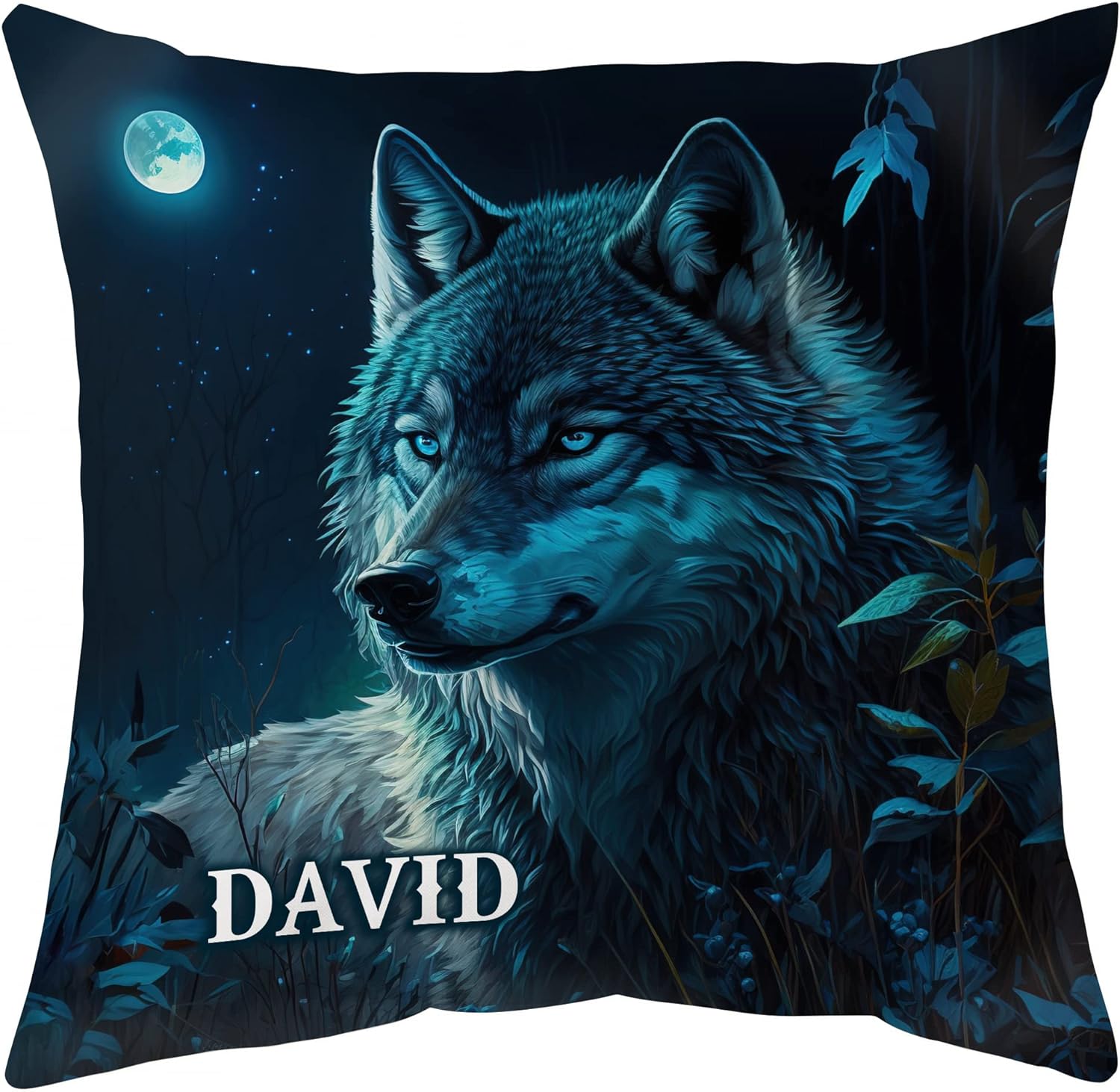 Moon Wolf Pattern - Personalized Pillow(Insert Included)