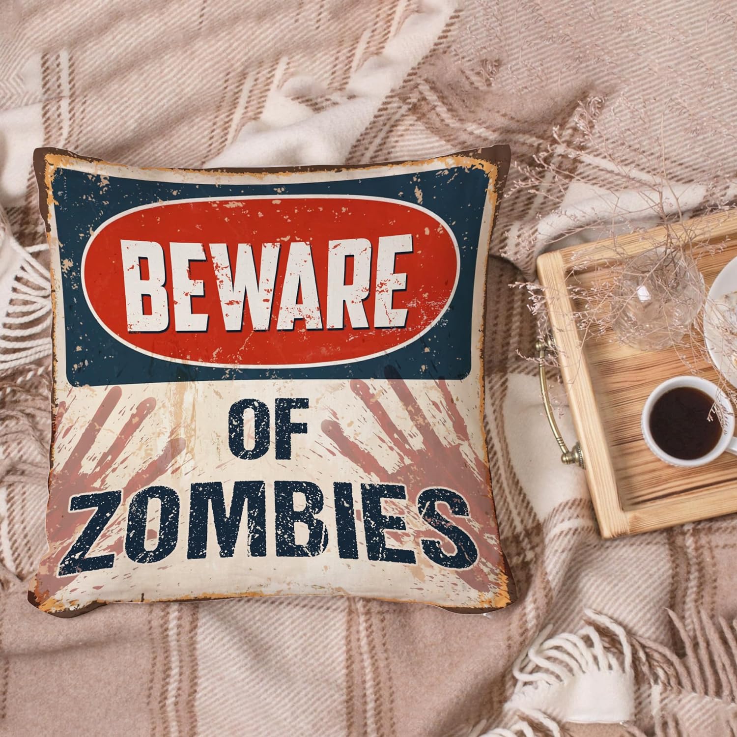 Beware Of Zombies - Pillow (Insert Included)