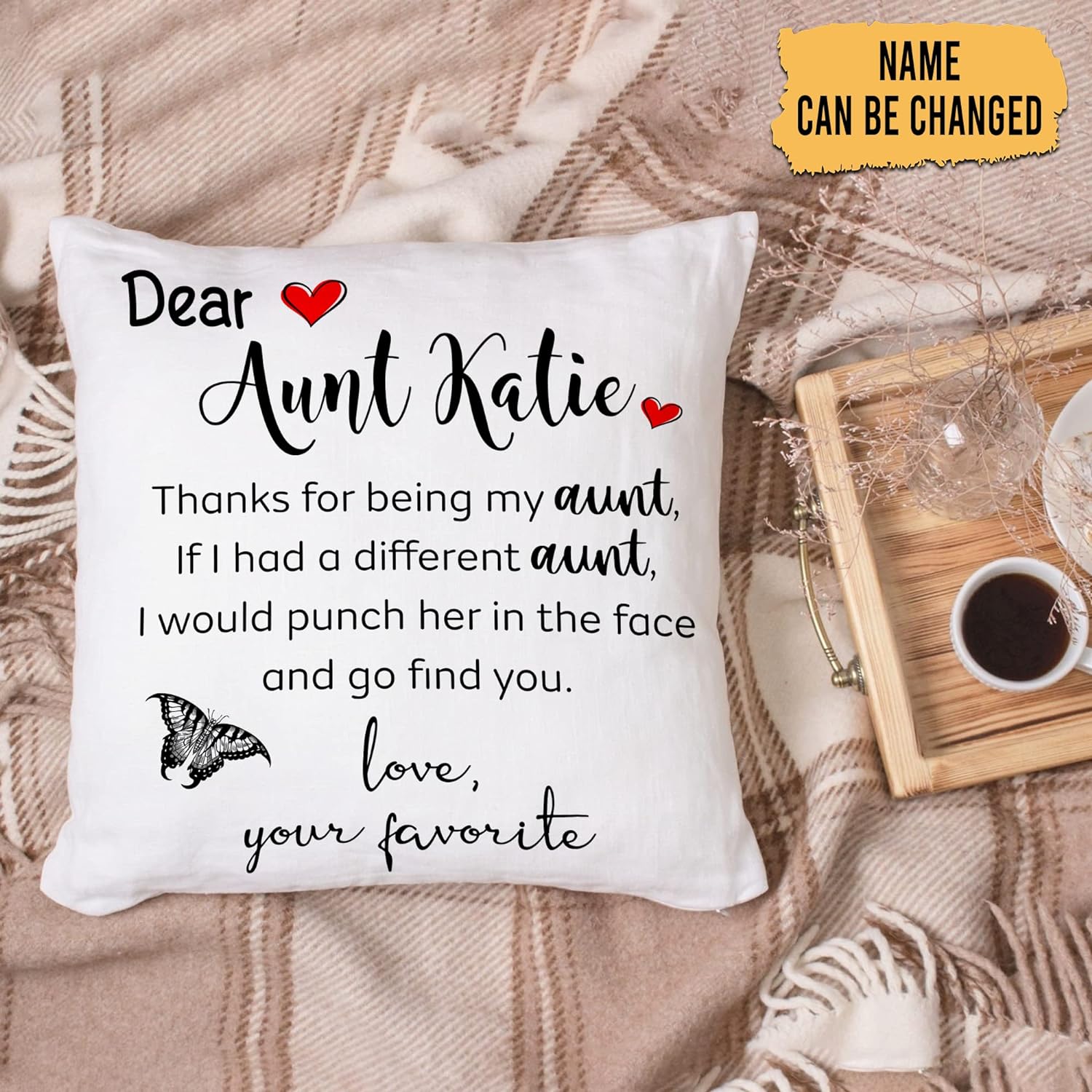 Letter Pattern - Personalized Pillow (Insert Included)