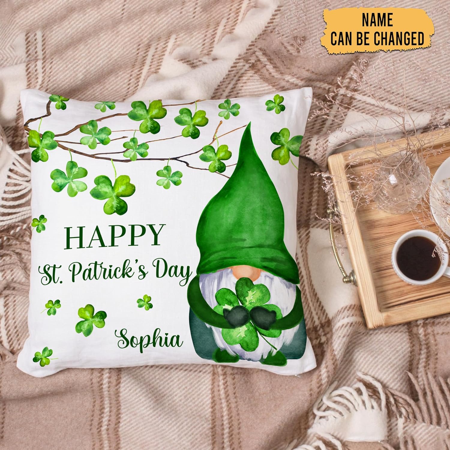 Happy St Patricks Day - Personalized Pillow(Insert Included)
