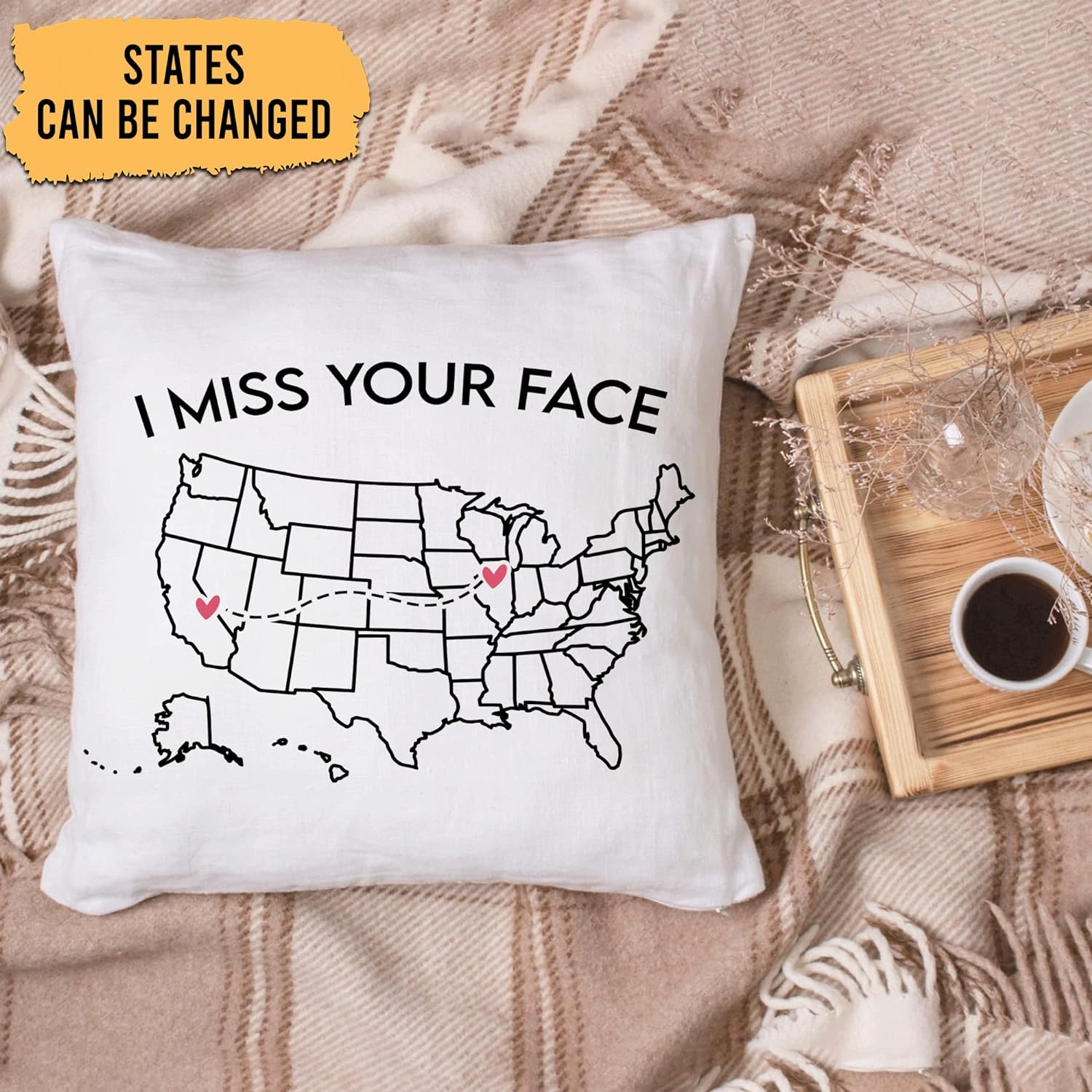 I Miss Your Face - Personalized Pillow(Insert Included)