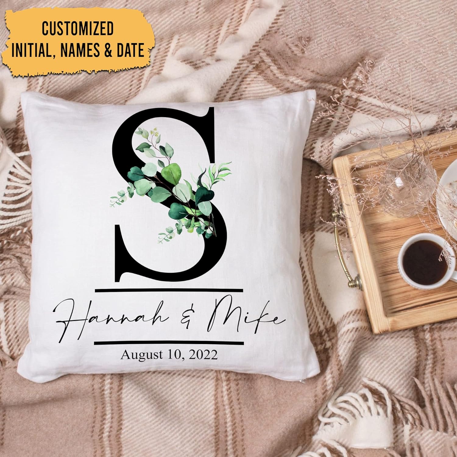 Floral Pattern - Personalized Pillow(Insert Included)