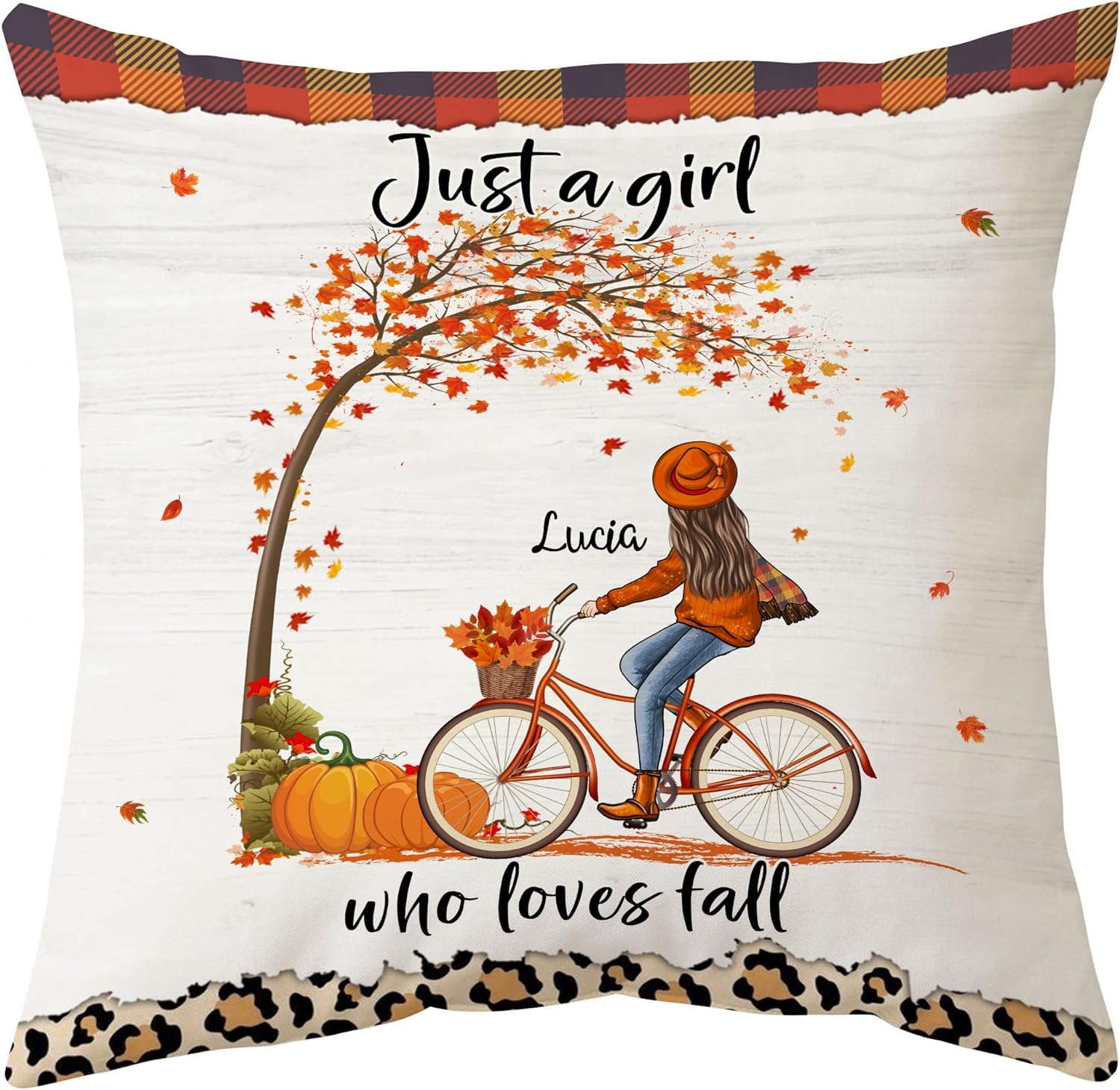 Just A Girl Who Loves Fall - Personalized Pillow(Insert Included)