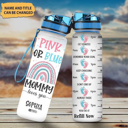 Mommy Loves You - Personalized Water Tracker Bottle 32oz