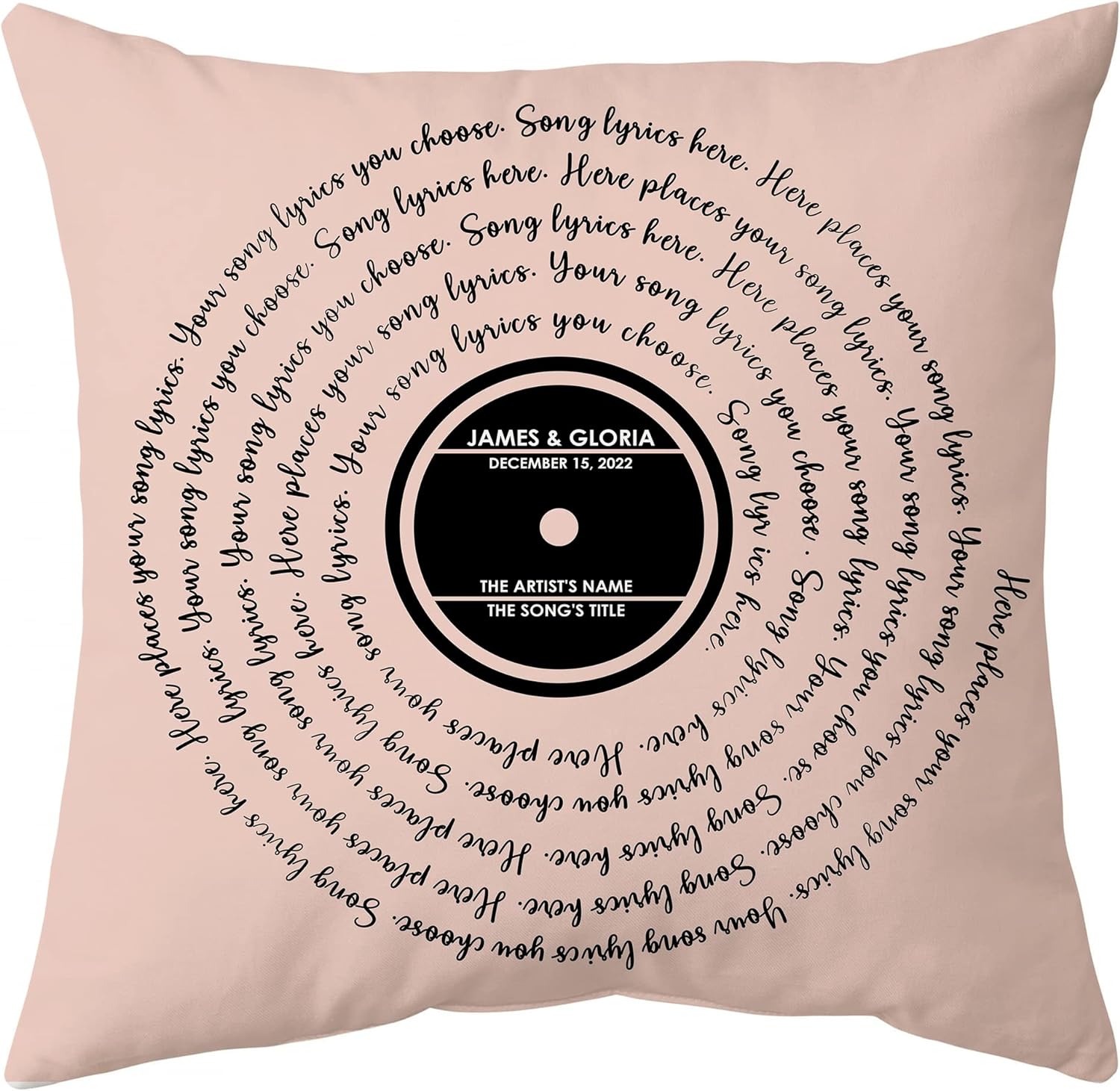 Orange Song Lyrics - Personalized Pillow(Insert Included)