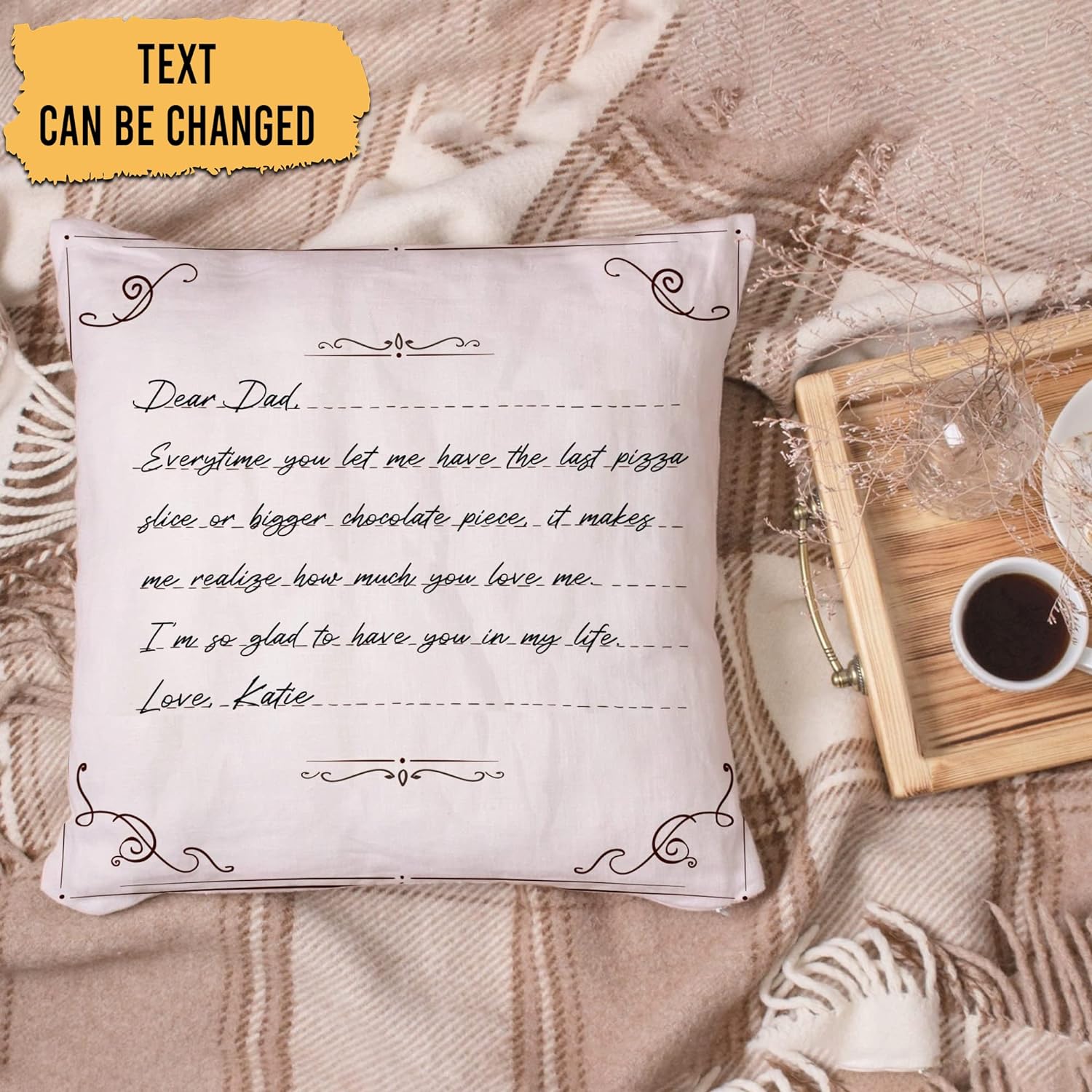 Letter Theme - Personalized Pillow(Insert Included)