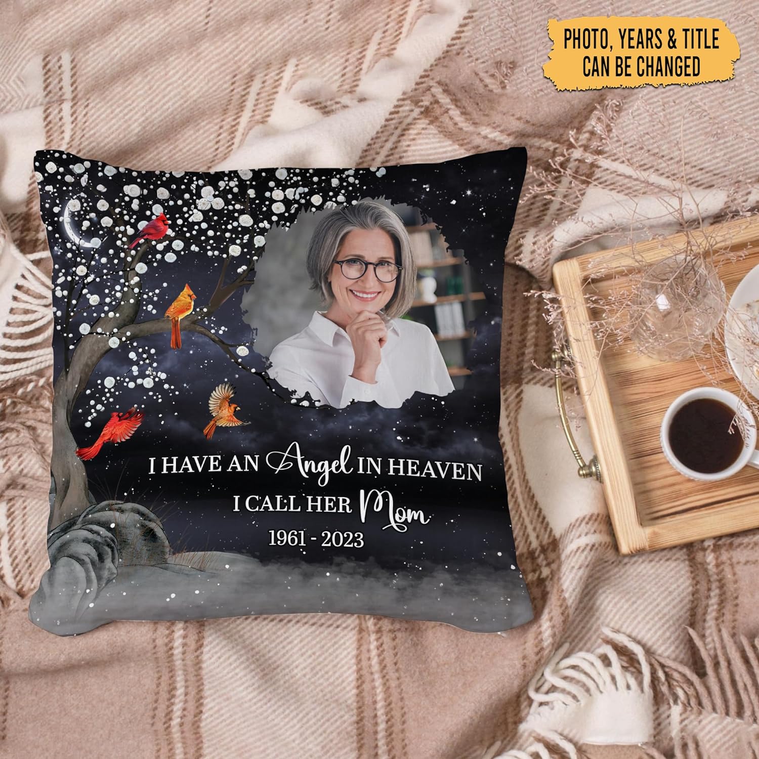 I Have An Angel In Heaven - Personalized Photo Pillow