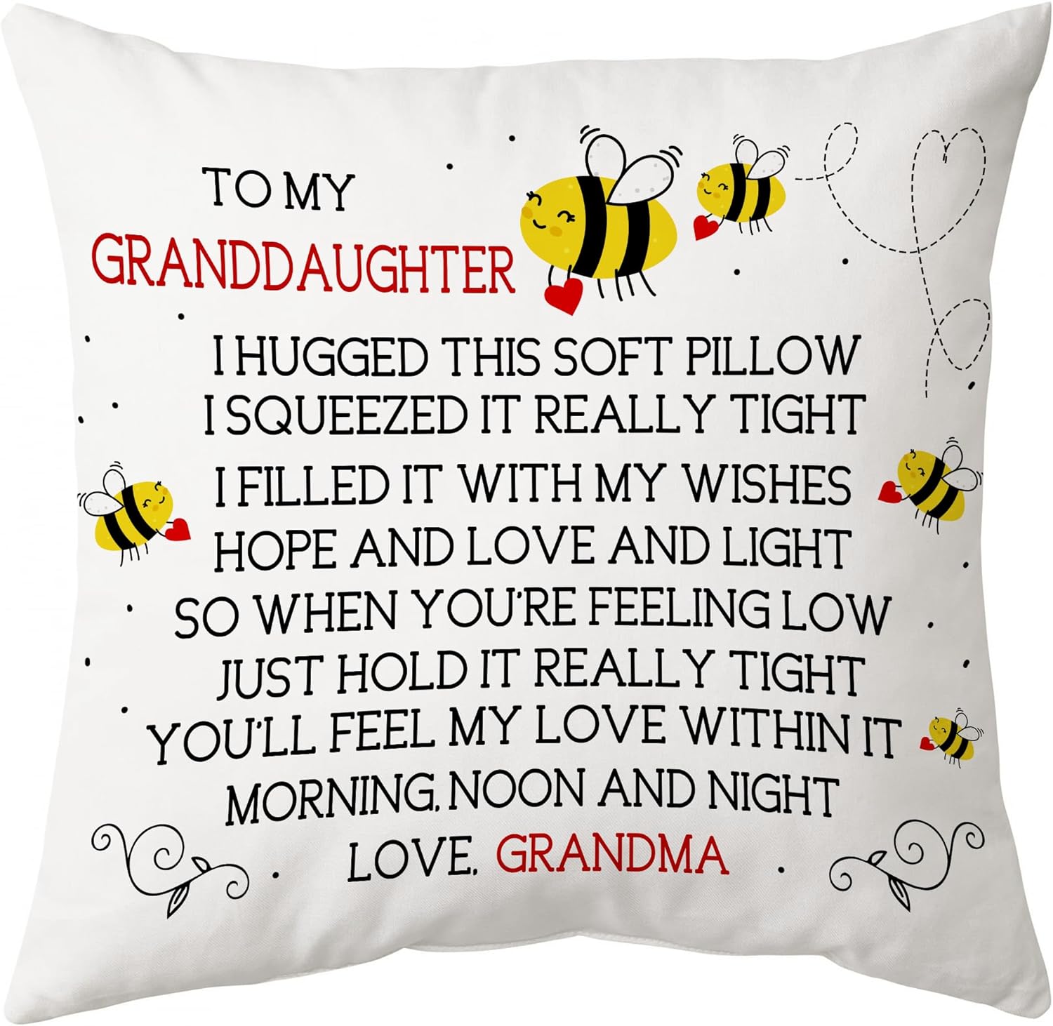 To My Granddaughter Bee - Personalized Pillow (Insert Included)
