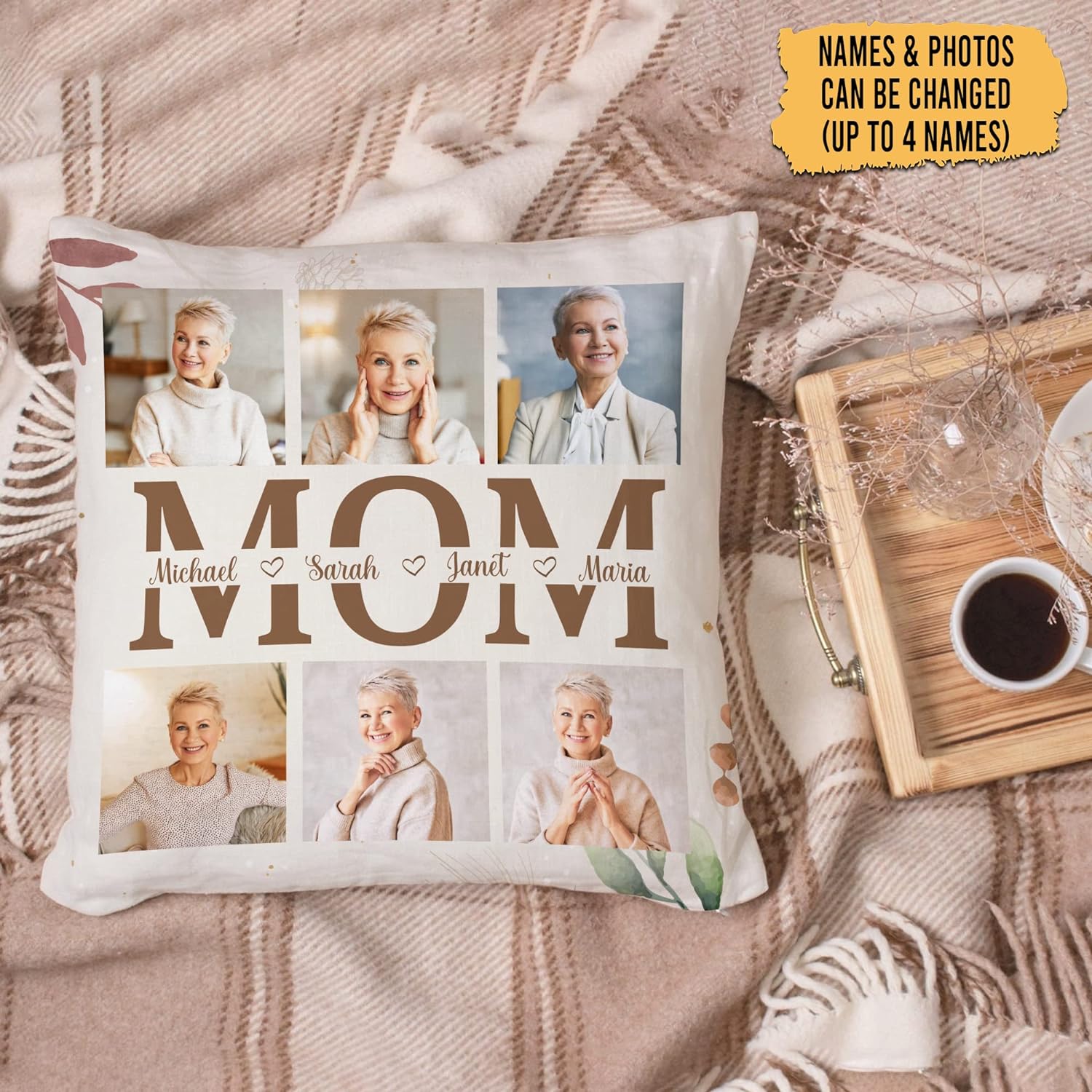 Mom Theme Milky Pillow - Personalized Photo Pillow