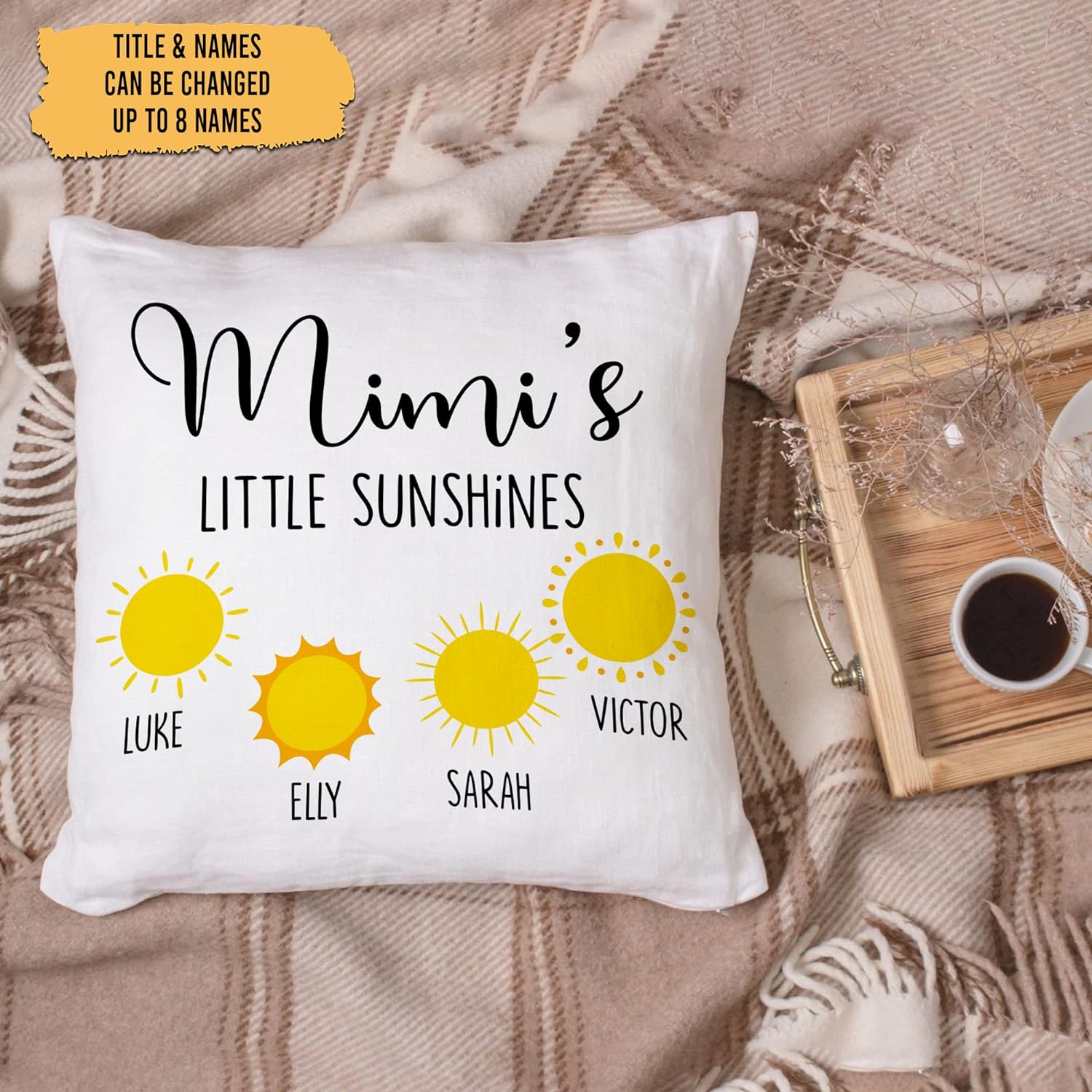 Mimi's Little Sunshines - Personalized Pillow (Insert Included)