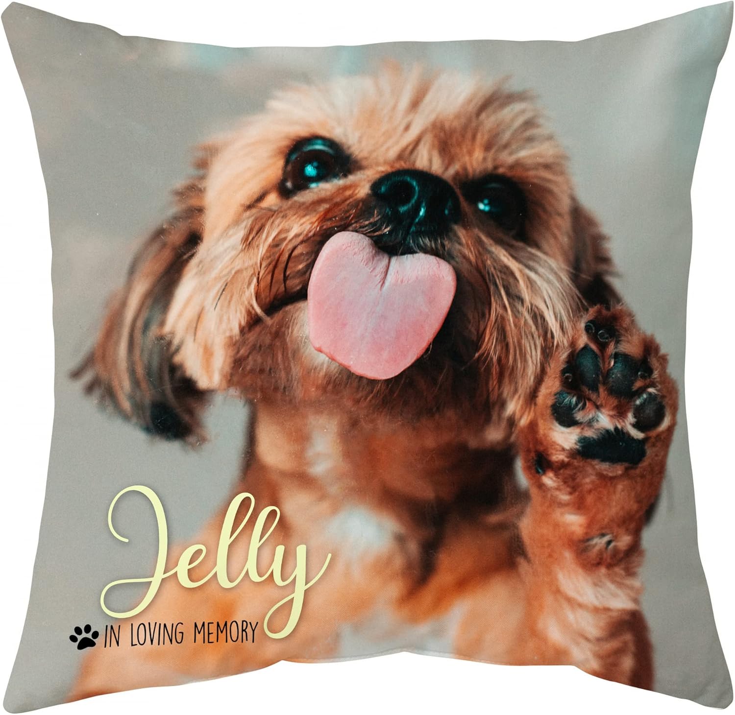 Personalized Dog Memorial Pillow with Insert – Custom Pet Photo Sympathy Gift – In Loving Memory Remembrance Pillow