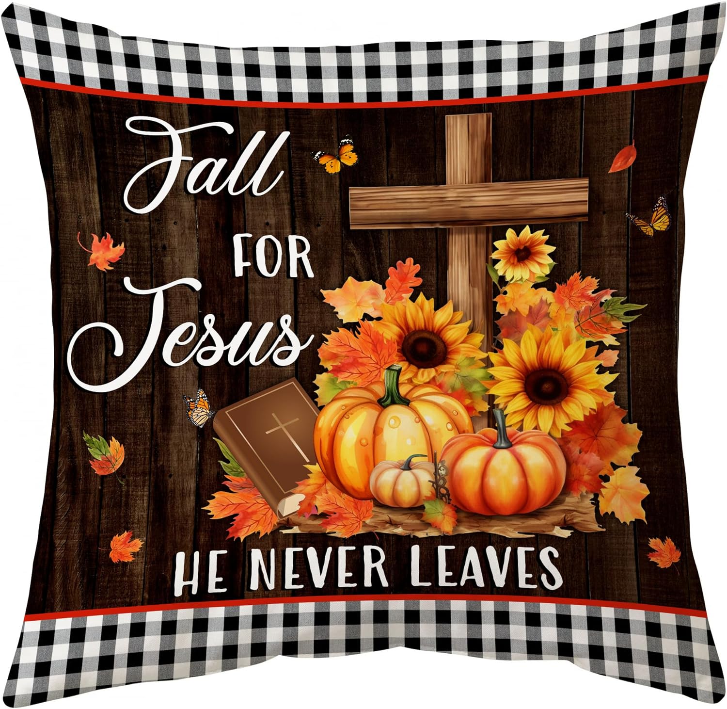 Fall For Jesus - Personalized Pillow(Insert Included)
