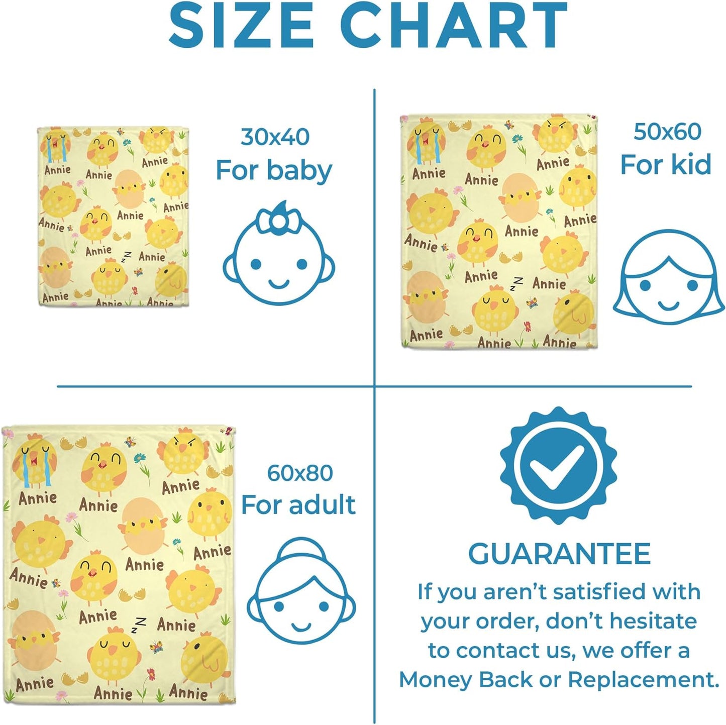 Chicken Baby Blanket - Personalized Blanket