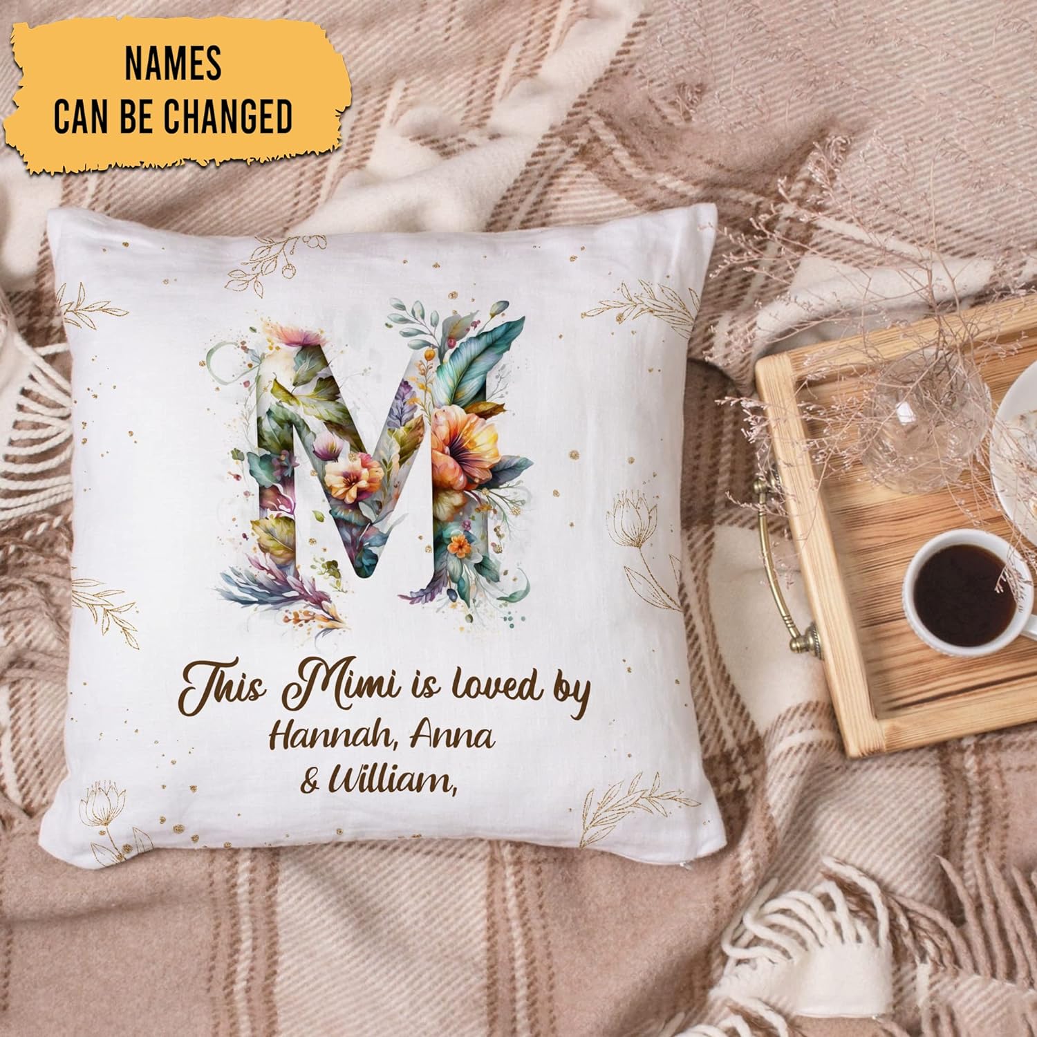 This Mimi Is Loved By - Personalized Pillow (Insert Included)