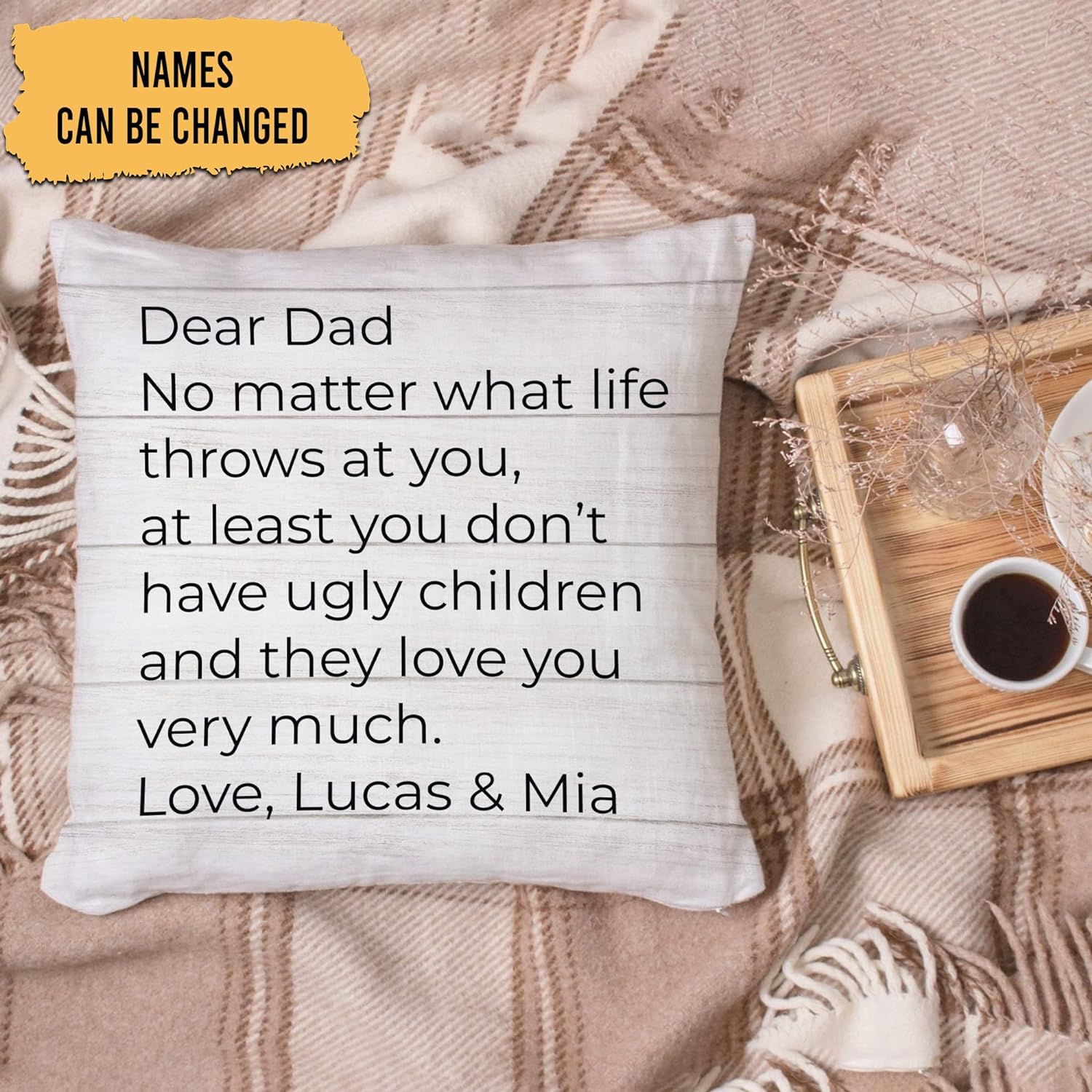 Dad Theme - Personalized Pillow(Insert Included)