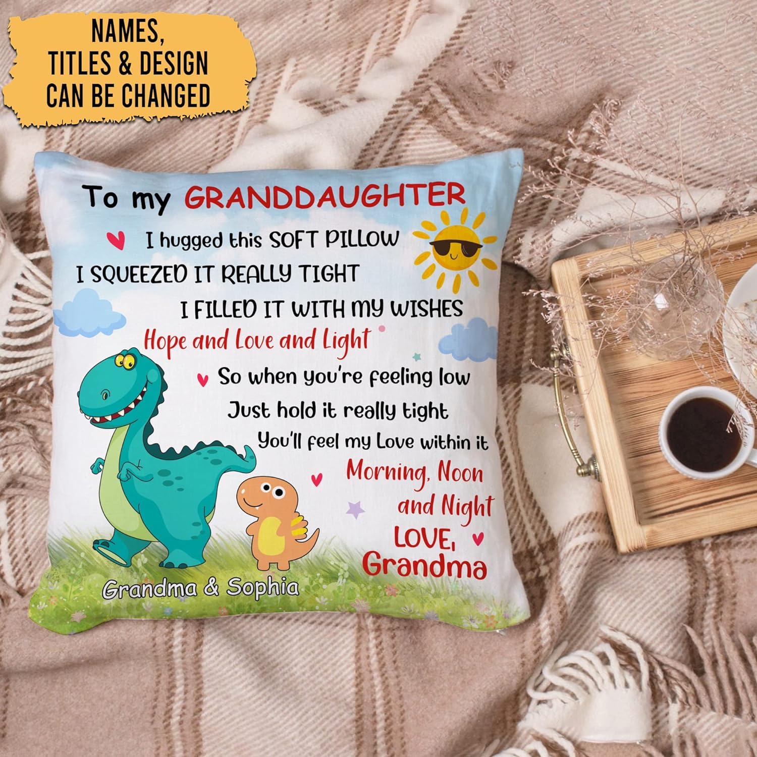 I Squeezed It Really Tight,I Filled It With My Wishes - Personalized Pillow(Insert Included)