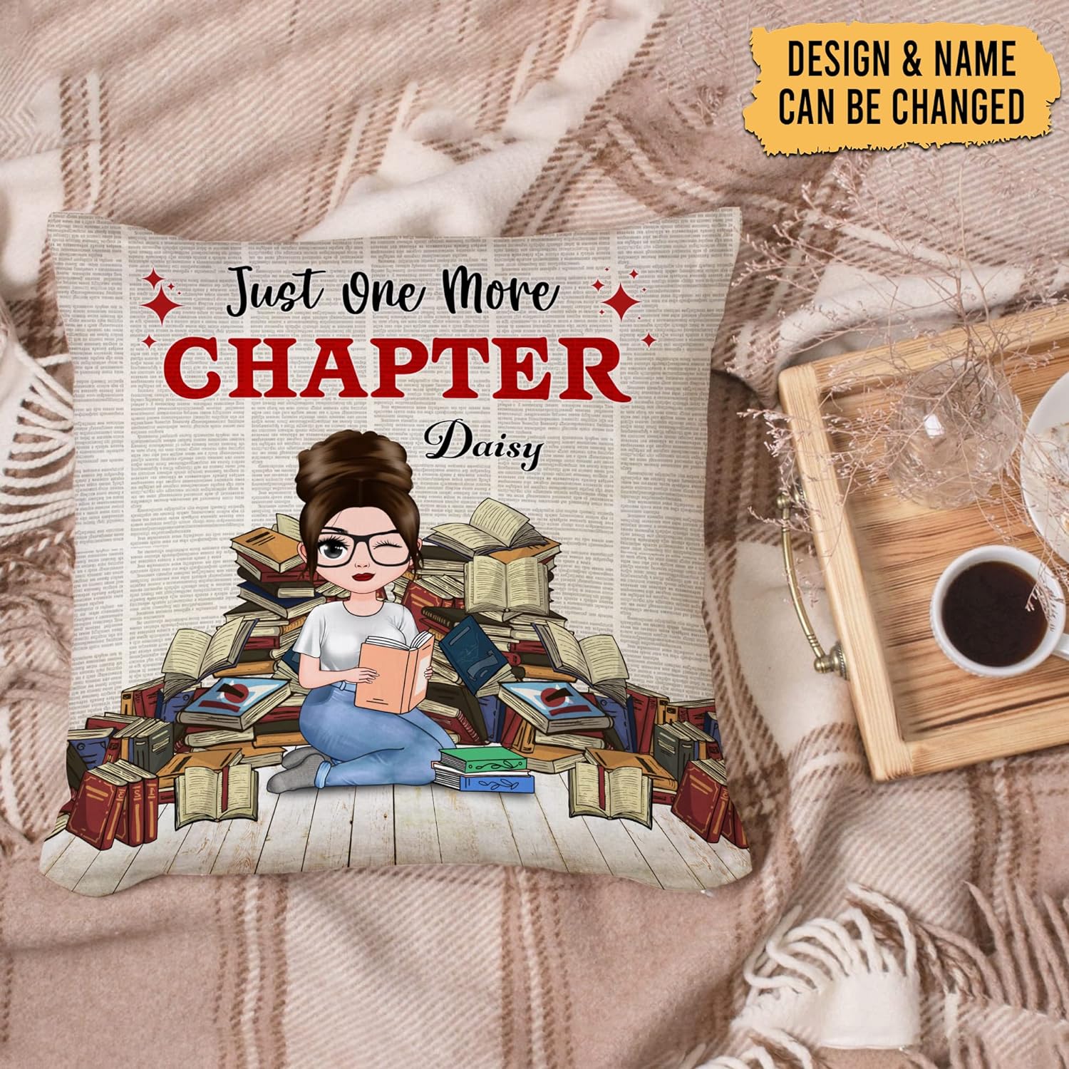 Just One More Chapter - Personalized Pillow (Insert Included)