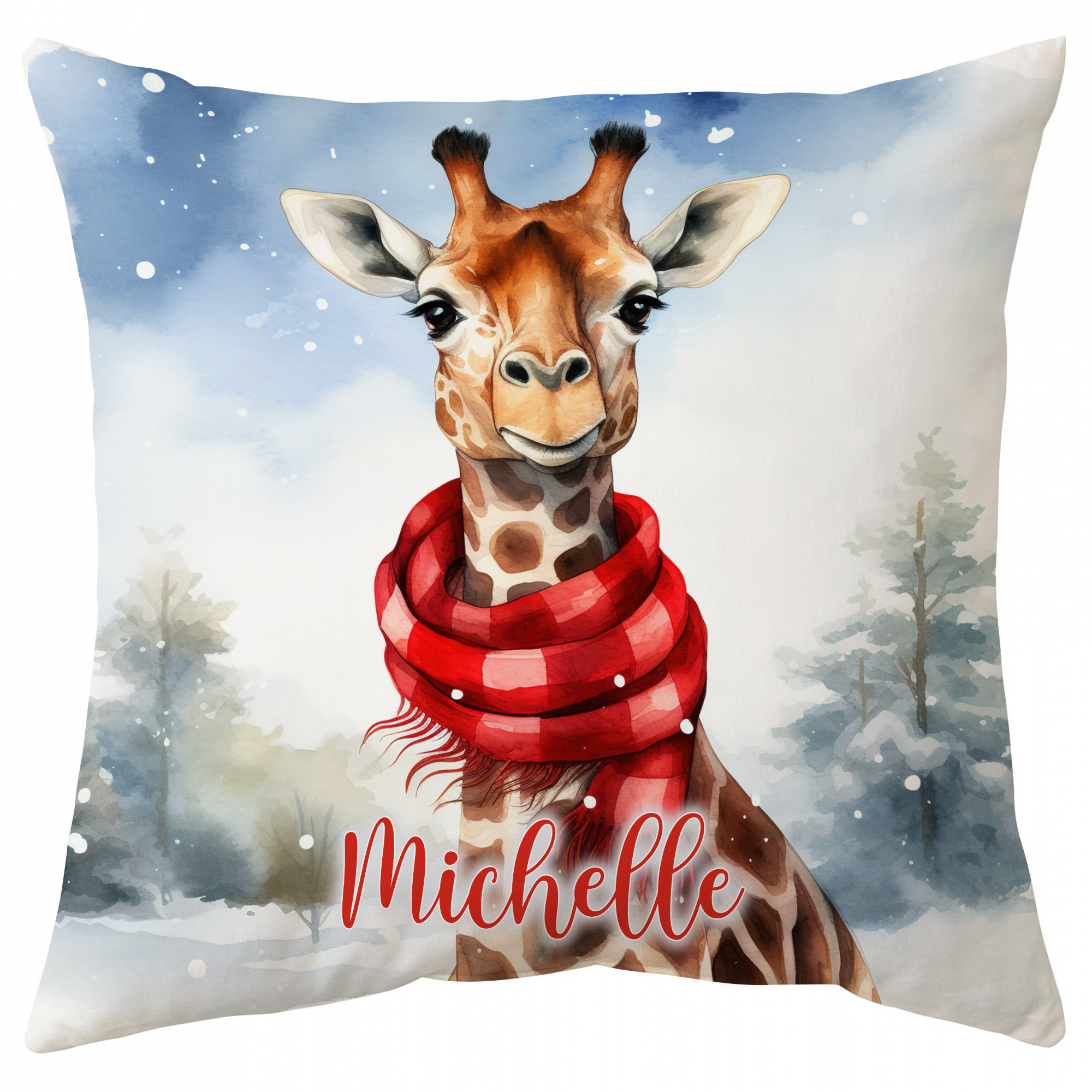 Giraffe Snow Pattern - Personalized Pillow(Insert Included)