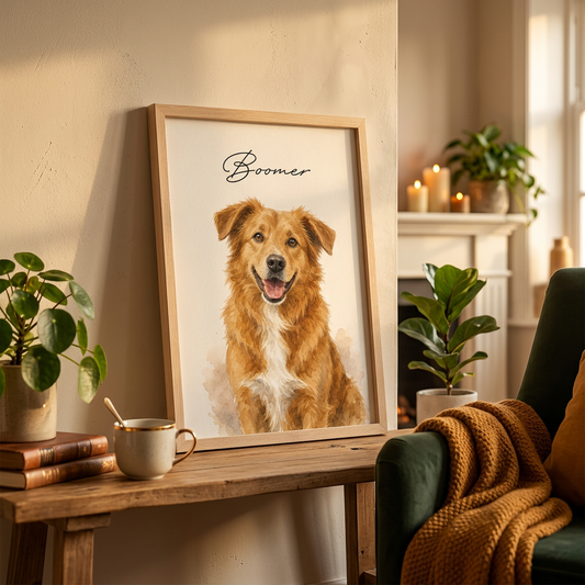 Custom Pet Memorial Portrait Wall Canvas – Personalized Dog Lover Gift - Image 2