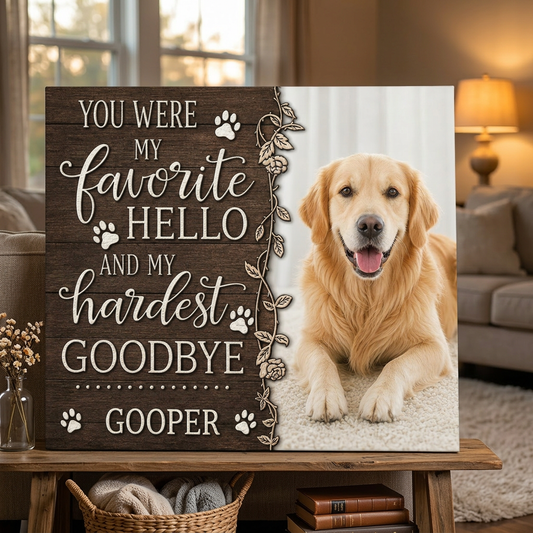 Personalized Dog Memorial Wall Canvas, Pet Loss Sympathy Gift for Dog Owners - Image 2