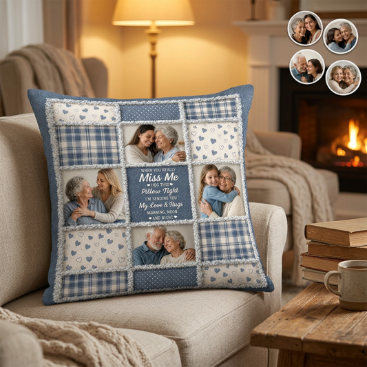 Personalized Photo Hug Pillow When You Really Miss Me Long Distance Family Keepsake Gift - Image 2