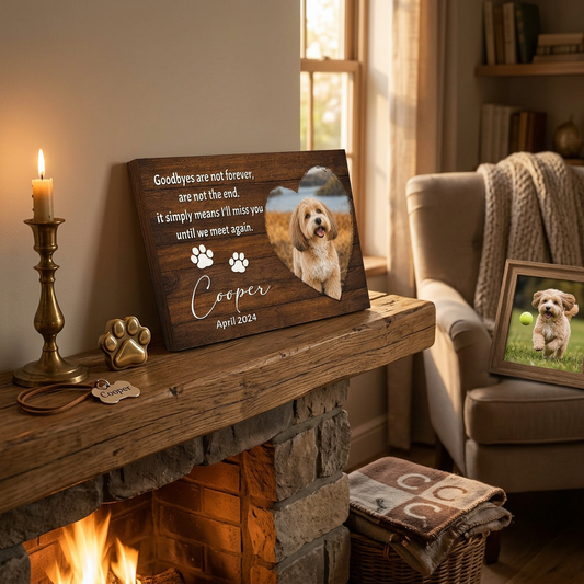 Personalized Pet Memorial Canvas Wall Art with Photo, Dog Remembrance Gift - Image 2