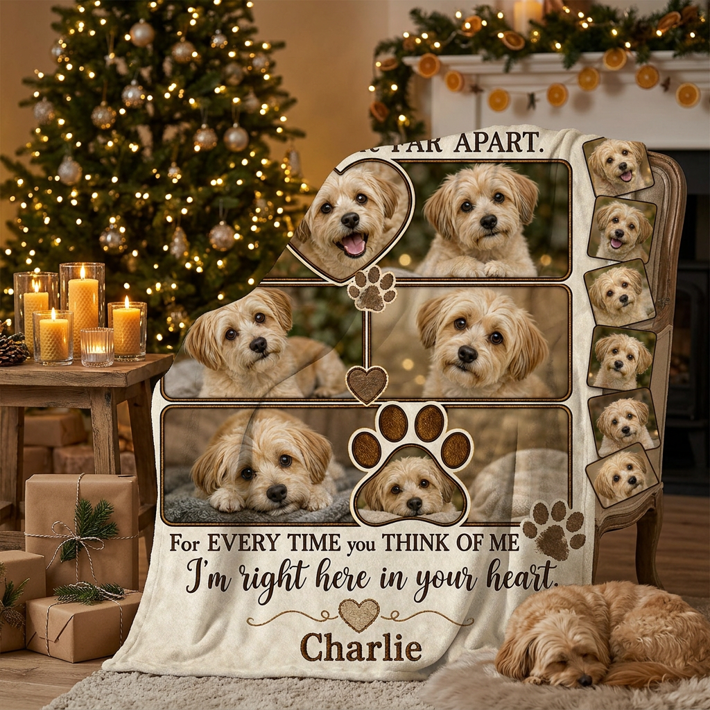Personalized Pet Memorial Photo Fleece Blanket - When Tomorrow Starts Without Me Dog Loss Gift - Image 6