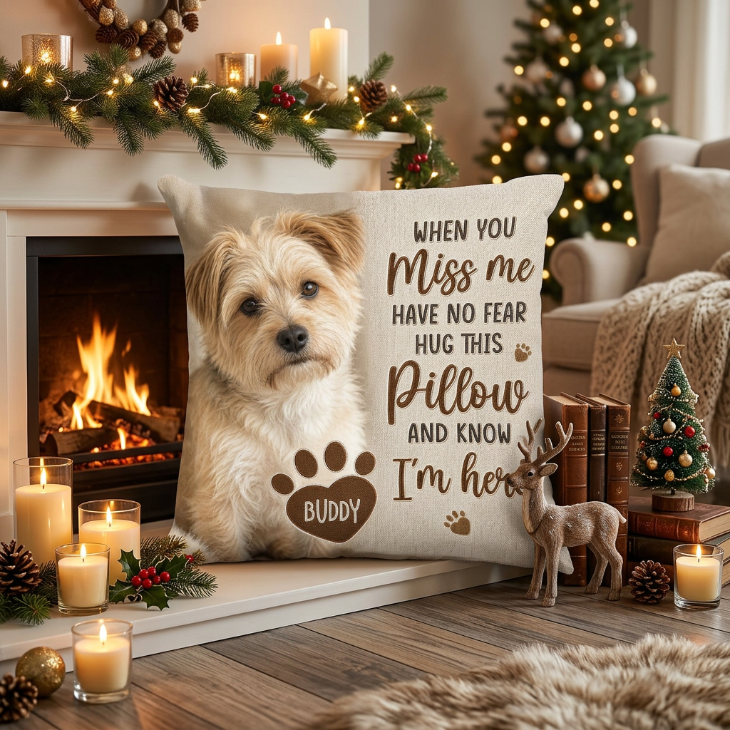 Personalized Pet Memorial Photo Pillow, Custom Dog Remembrance Gift for Pet Lovers - Image 6