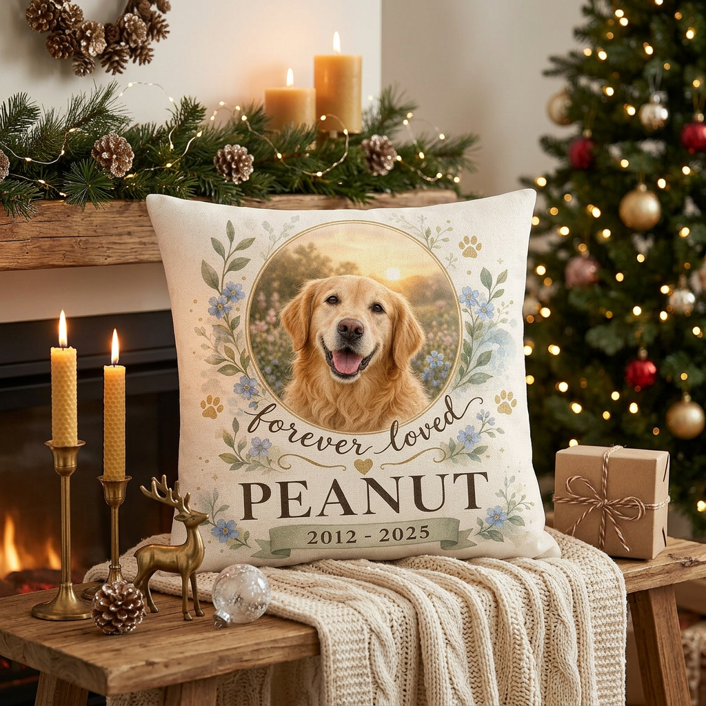 Personalized Pet Memorial Pillow with Photo - Custom Dog Cat Remembrance Sympathy Gift - Image 6