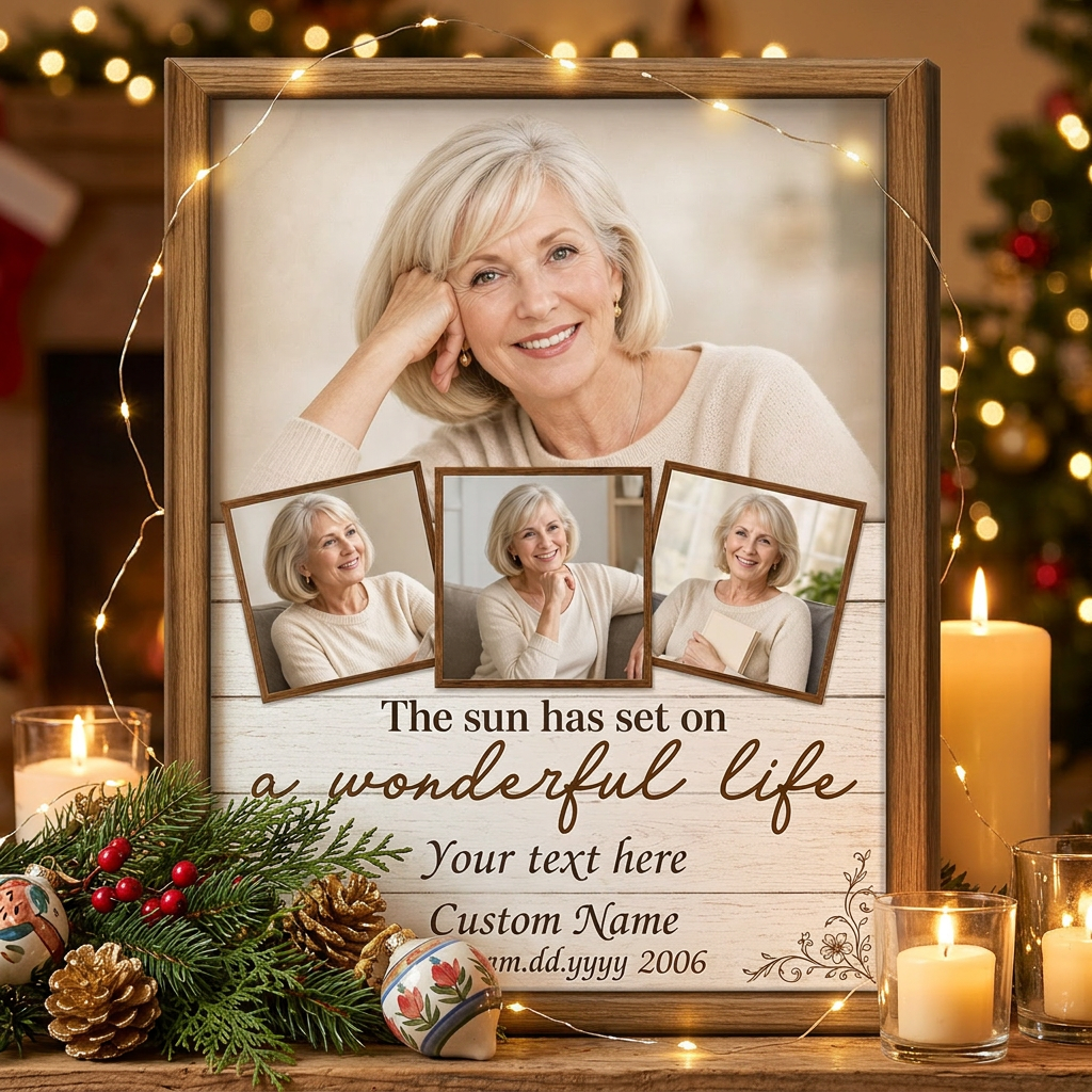 Personalized In Loving Memory Photo Collage Wall Canvas Sympathy Gift for Loss of Loved One - Image 6