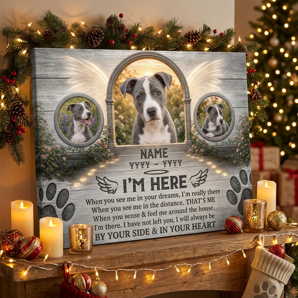 Personalized Dog Memorial Photo Wall Canvas, Pet Loss Sympathy Gift for Dog Owners - Image 6