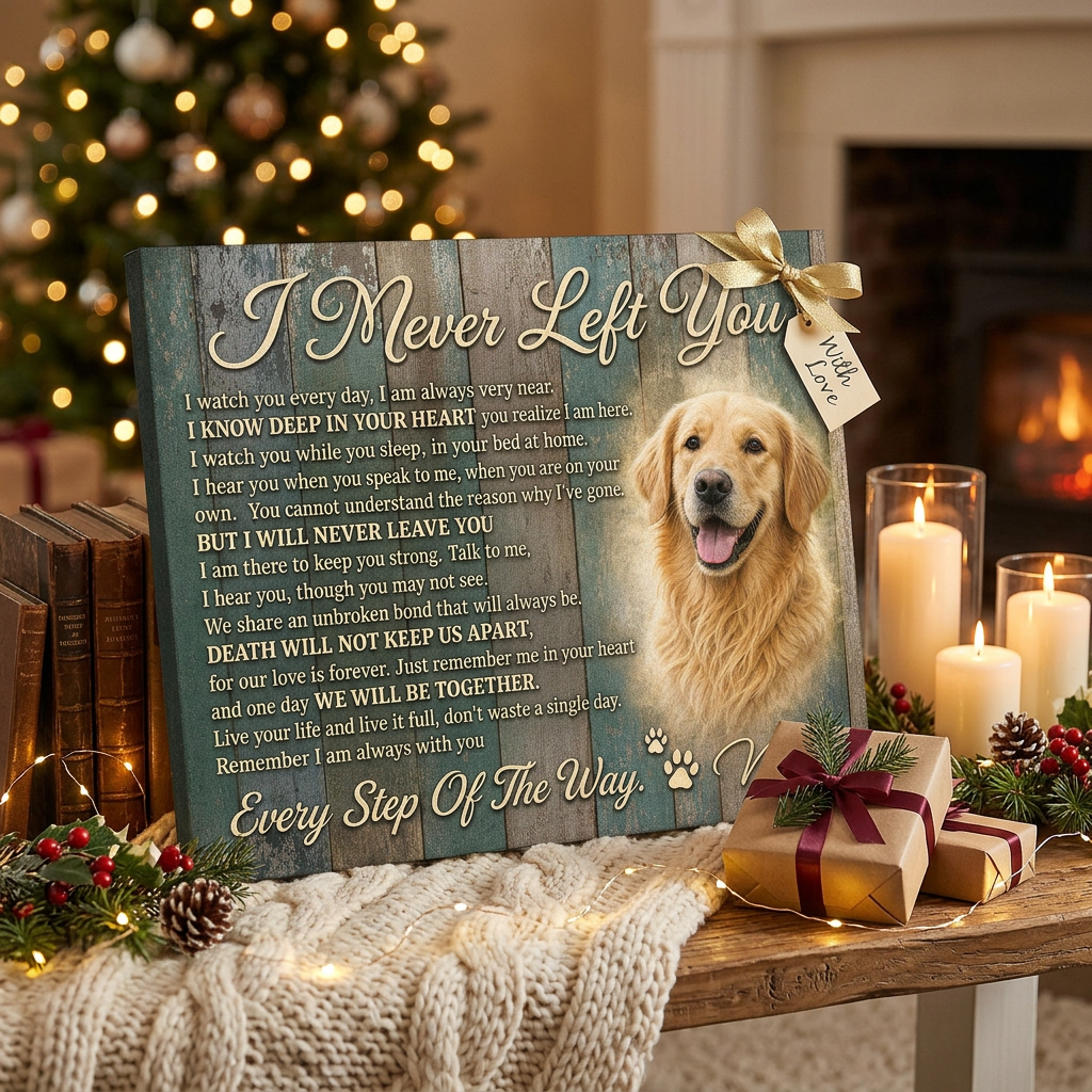 Personalized Dog Memorial Photo Canvas Wall Art, Pet Loss Sympathy Gift, I Never Left You - Image 6