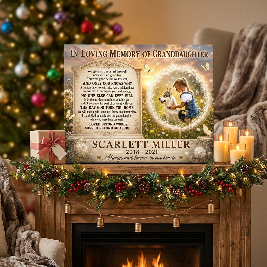 Personalized Memorial Canvas Print for Loss of Granddaughter – Wall Art - Image 6