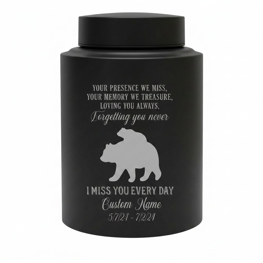 Personalized Baby Bear Stainless Steel Urns for Human Ashes, Custom Infant Child Boy Girl Loss Remembrance Vessel, UV Printed Ash Holder, Memorial Keepsake Urn, Memorial Gift, In Loving Memory - Image 11