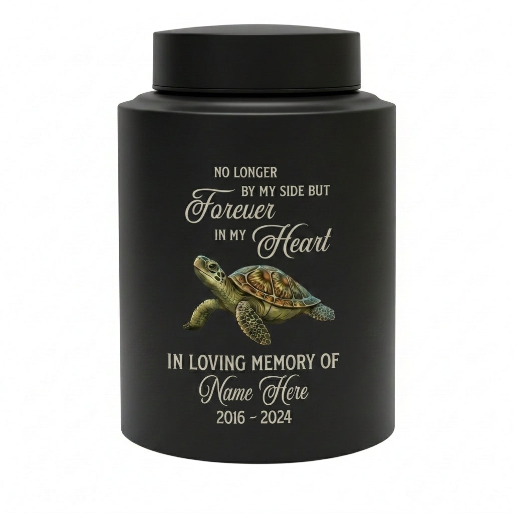 Personalized Turtle Tortoise Pet Loss Grief Tribute Ashes Holder Family Friends Relatives No Longer By My Side But Forever In My Heart Memorial Keepsake Urn, Memorial Gift, In Loving Memory - Image 11