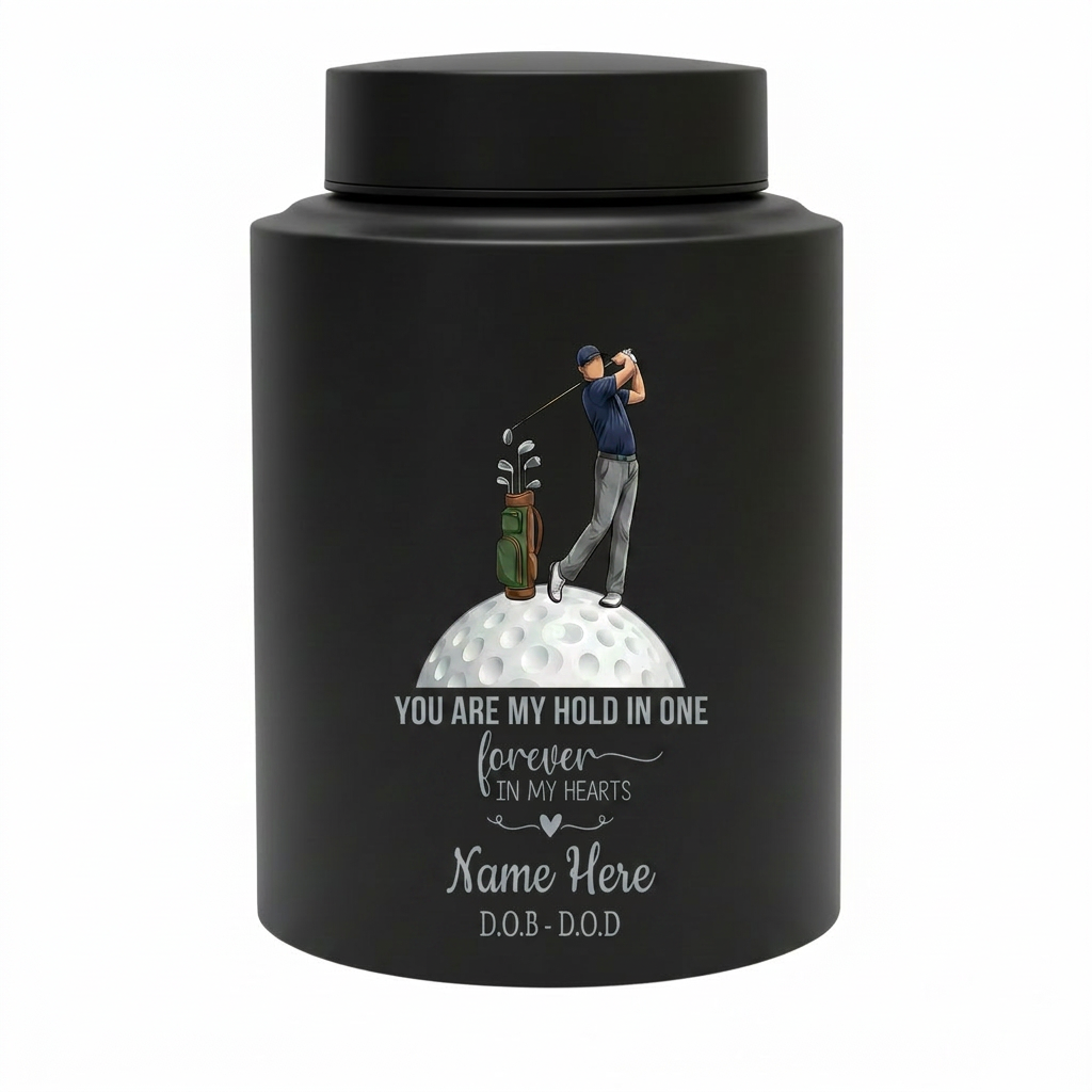 Personalized Golf Players Golfing UV Print Stainless Steel Urn for Adult Male Human Ashes Dad Grandpa Husband Loss Large Decorative Memorial Keepsake Urn, Memorial Gift, In Loving Memory - Image 11