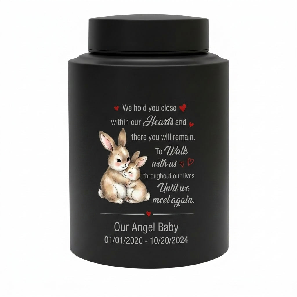Personalized Angel Baby Loss Poem UV Printed Infant Miscarriage Bereavement Grieving Parents Silver Black Gold Red Options Memorial Keepsake Urn, Memorial Gift, In Loving Memory - Image 11