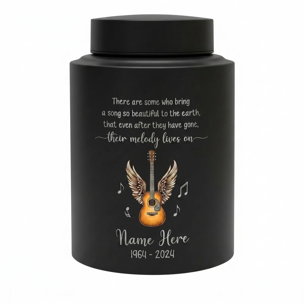 Personalized Music Lovers Guitar Stainless Steel Cremation Urn for Adult Human Ashes, Funeral Burial Decorative UV Printed Small Large, Memorial Keepsake Urn, Memorial Gift, In Loving Memory - Image 11