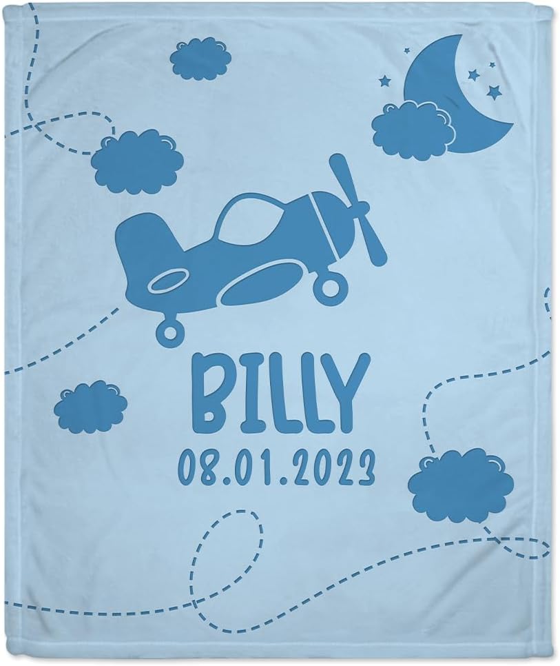 Airplane Baby Blanket - Personalized Blanket