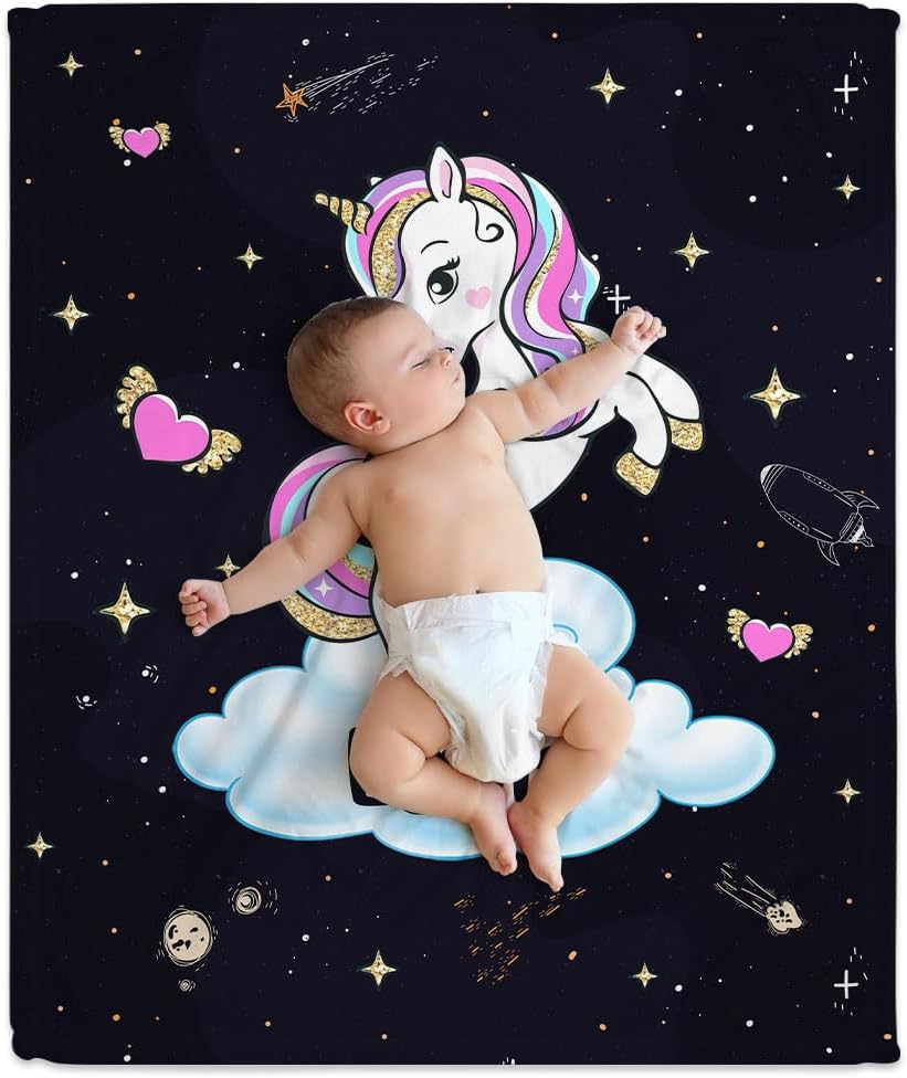 Universe Unicorn Baby Blanket - Personalized Blanket