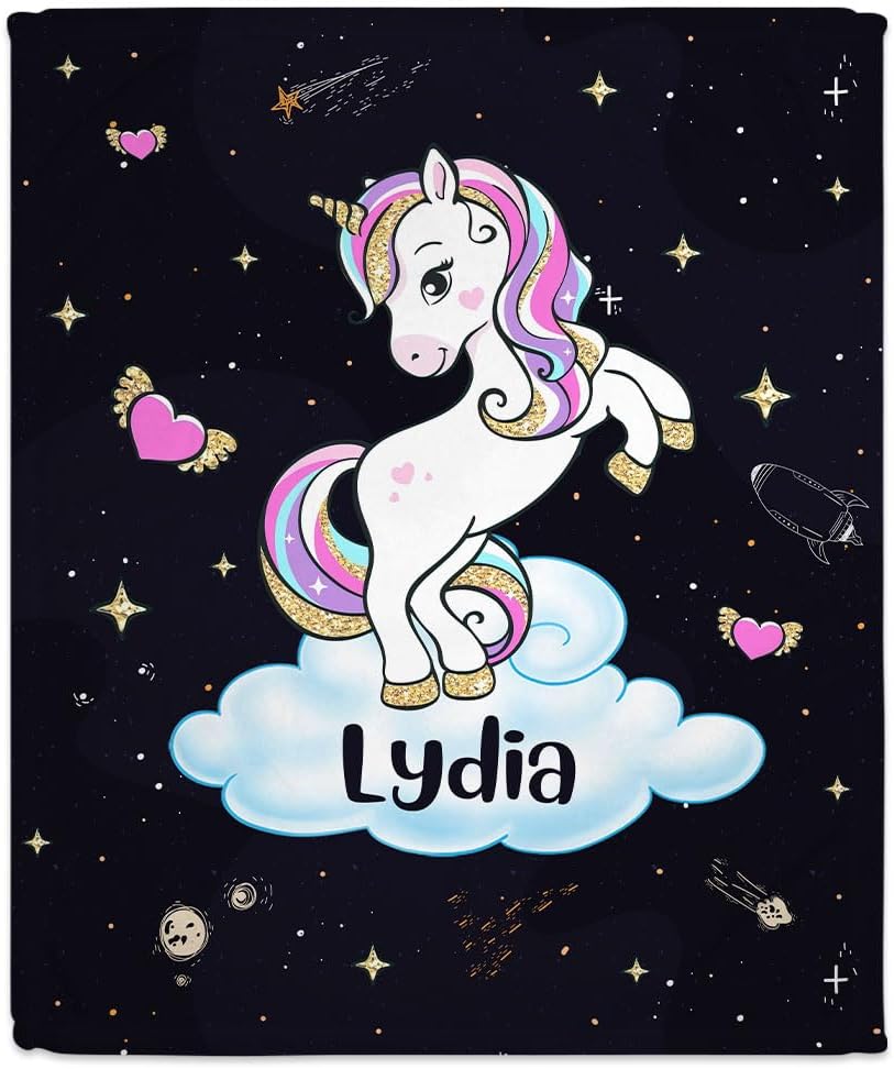 Universe Unicorn Baby Blanket - Personalized Blanket