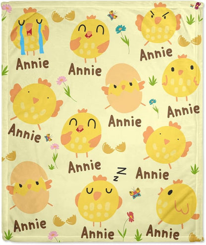 Chicken Baby Blanket - Personalized Blanket