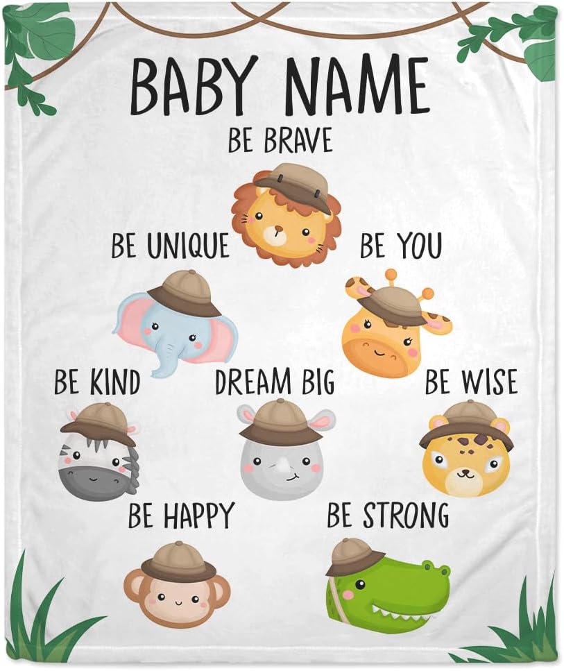 Be Brave Baby Blanket - Personalized Blanket