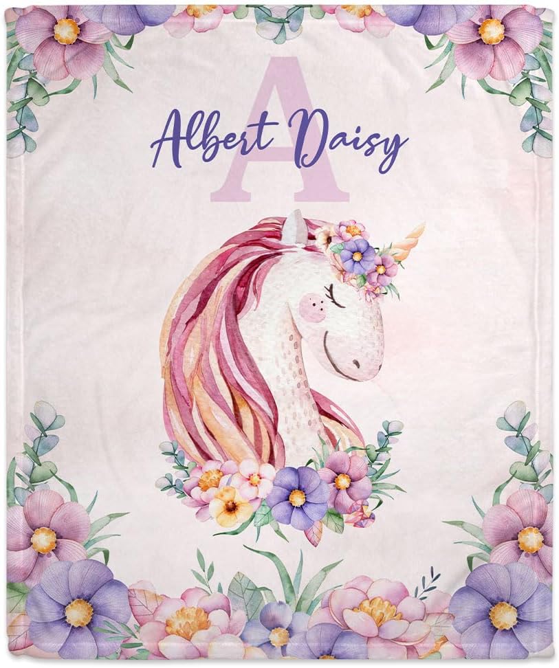 Unicorn Baby Blanket - Personalized Blanket