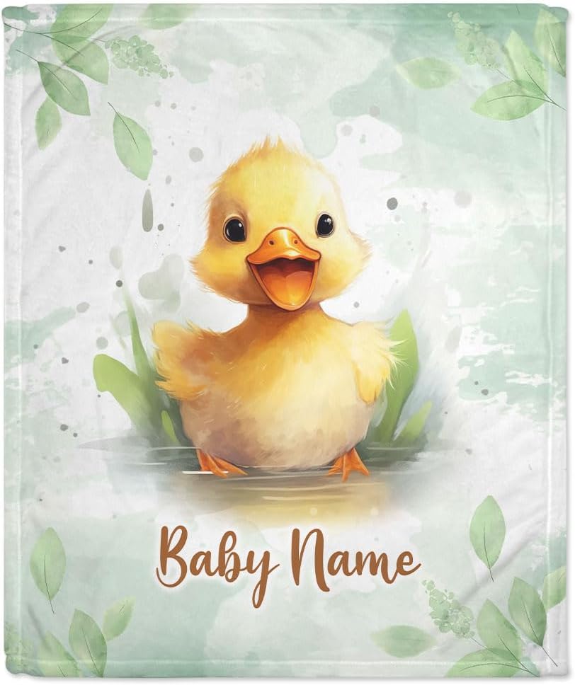 Cute Duck Baby Blanket - Personalized Blanket