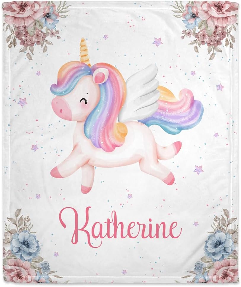 Unicorn Baby Blanket - Personalized Blanket