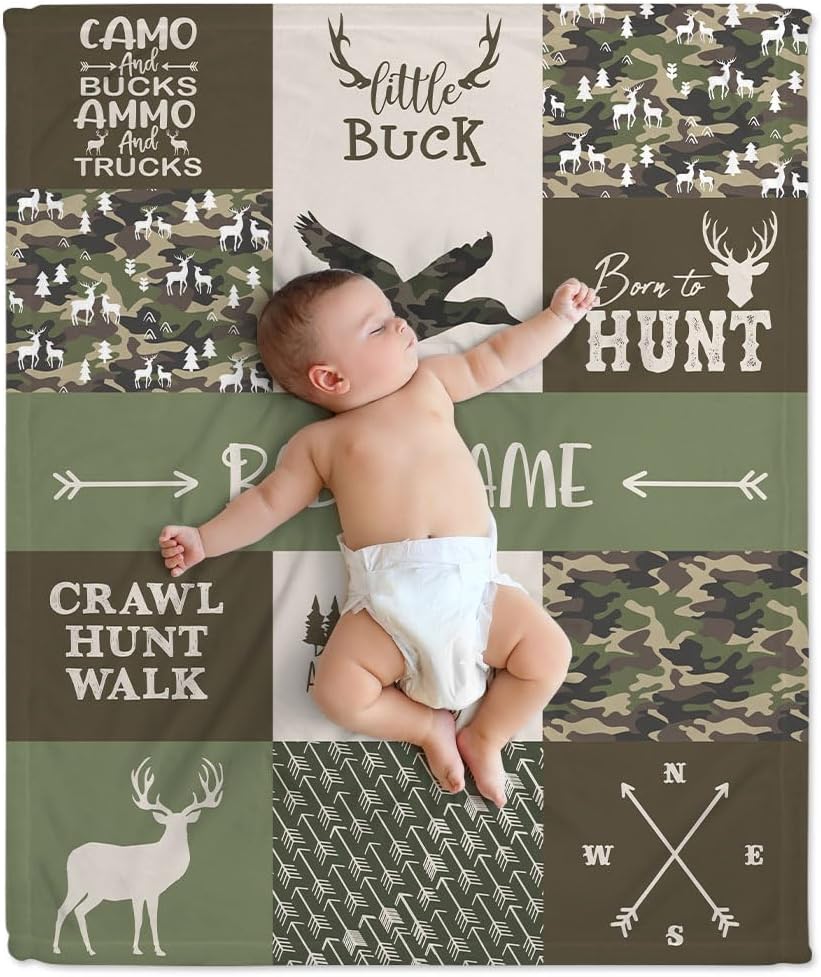 Woodland Animal Baby Blanket - Personalized Blanket