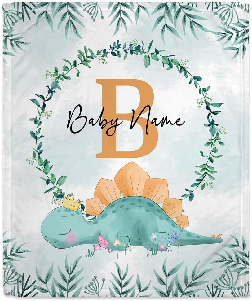 Dinosaur Baby Blanket - Personalized Blanket