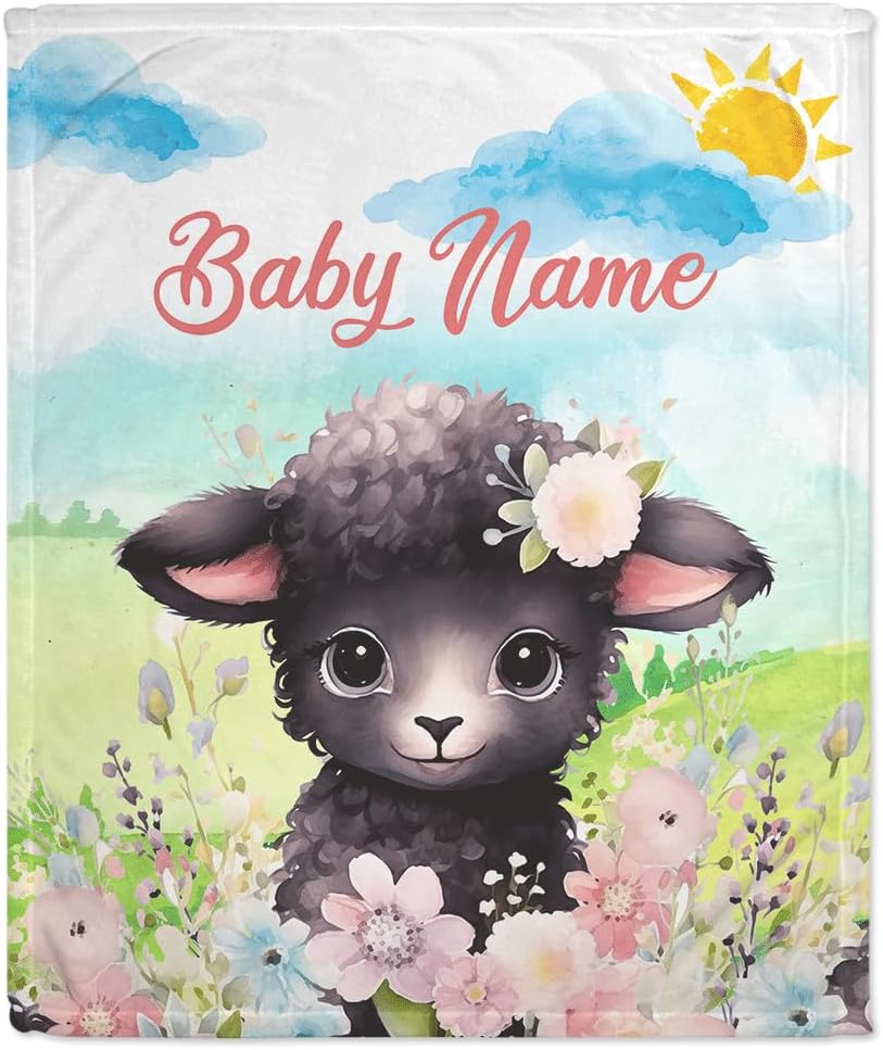 Black Sheep Baby Blanket - Personalized Blanket