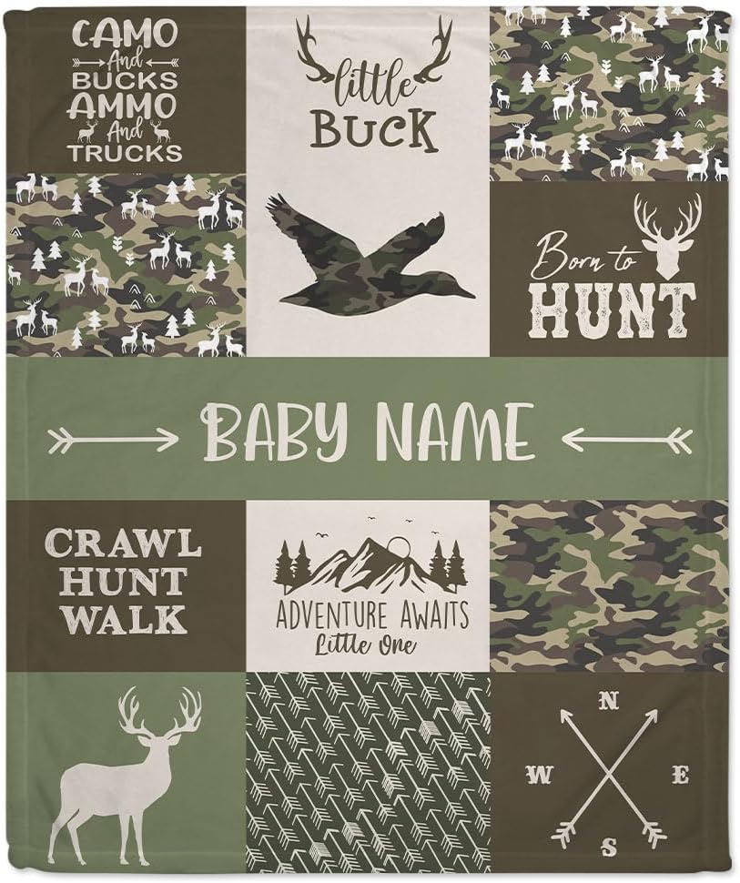 Woodland Animal Baby Blanket - Personalized Blanket